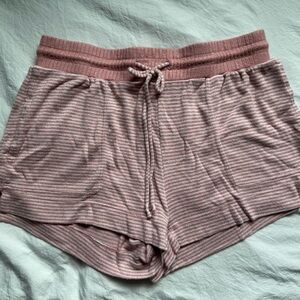 Stars Above Mauve Striped Pajama Shorts
